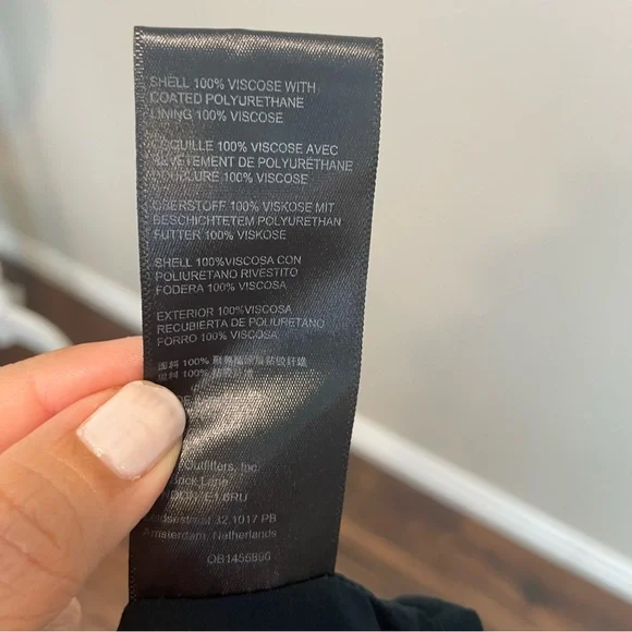 Free People Emmy Studded Black Mini Skort Faux Leather Size 8 - Picture 9 of 10